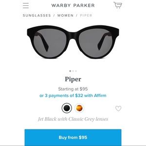 Warby Parker Oversized Cateye “Piper” Sunglasses